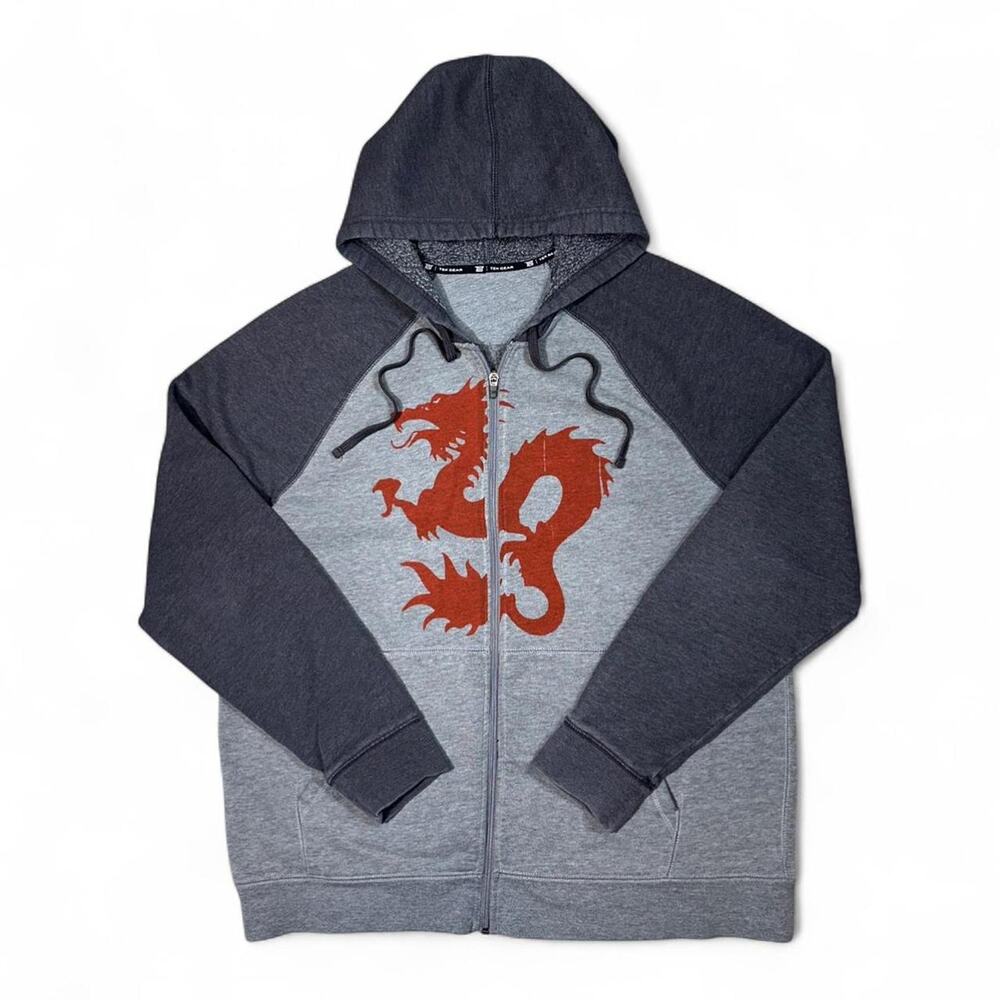 Dean blunt zushi graphic screen printed on Tec Gear grey zip hoodie skate rap